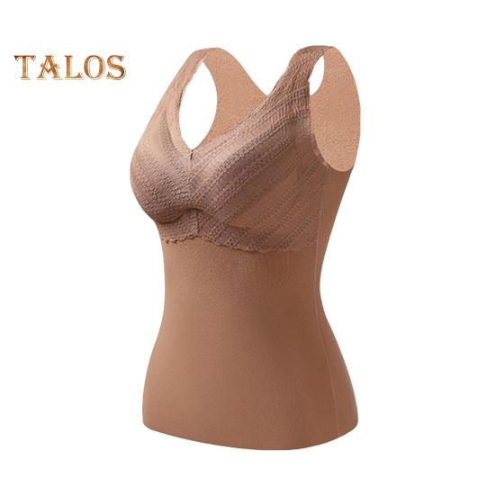 

Зимний женский терможилет с нагрудными накладками, бесшовный бархатный, быстро фиксирующий температуру, V-образный вырез, облегающий, эластичный, без рукавов, внутренняя одежда, майка XXL