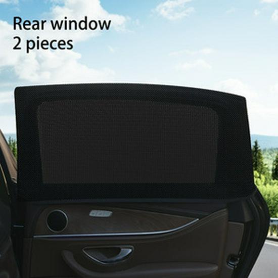 Zipper Style Car Curtain: Anti-Mosquito, Sunshade & Breathable Sun Protection.