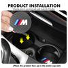 2pcs Car Cup Holder Insert Pad Emblem Coaster Anti-Slip Mat For BMW M 1 3 4 5 6 7 Series X1 X3 X4 X5 G20 G38 F48 E36 E39 blcp03