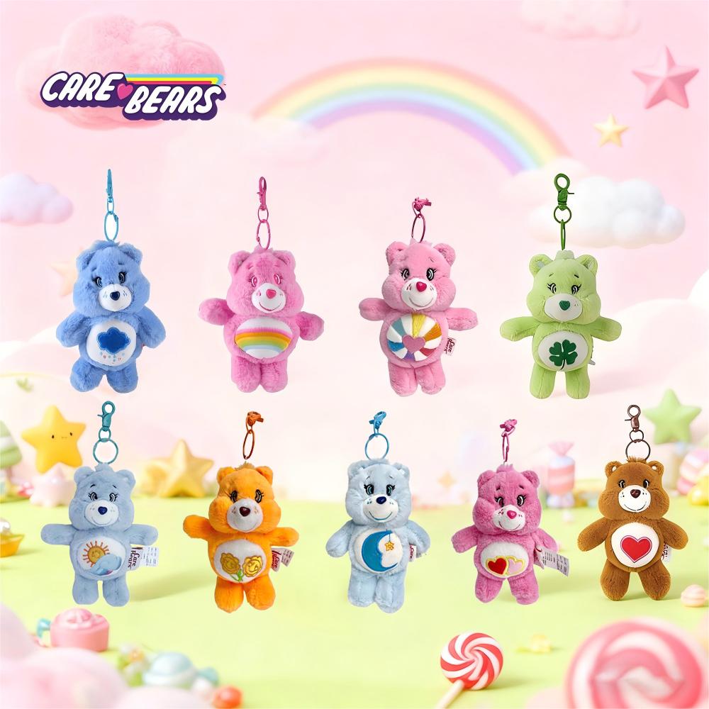 1 PZ Portachiavi Care Bears Licenza Ufficiale Triste Blu Portafortuna Fioritura Doppia Onda Luminosa Sogni D'Oro Orso Marino