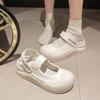 Cute Versatile Internet Celebrities Heightened Platform Bag Head Sandals Women's 2025 New Summer Wear Super Hot White Half Drag