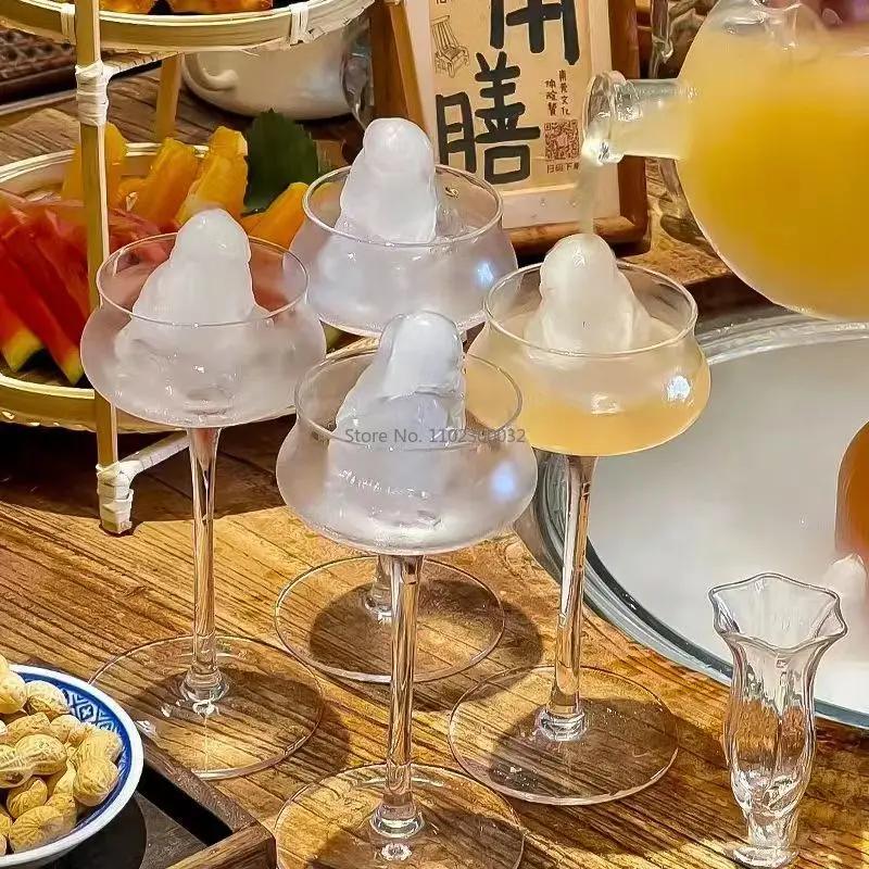 1/2 ST Kreativa Cocktailglas i Glas Personliga Bar Martiniglas Margaritas Höga Glas Set Champagneglas