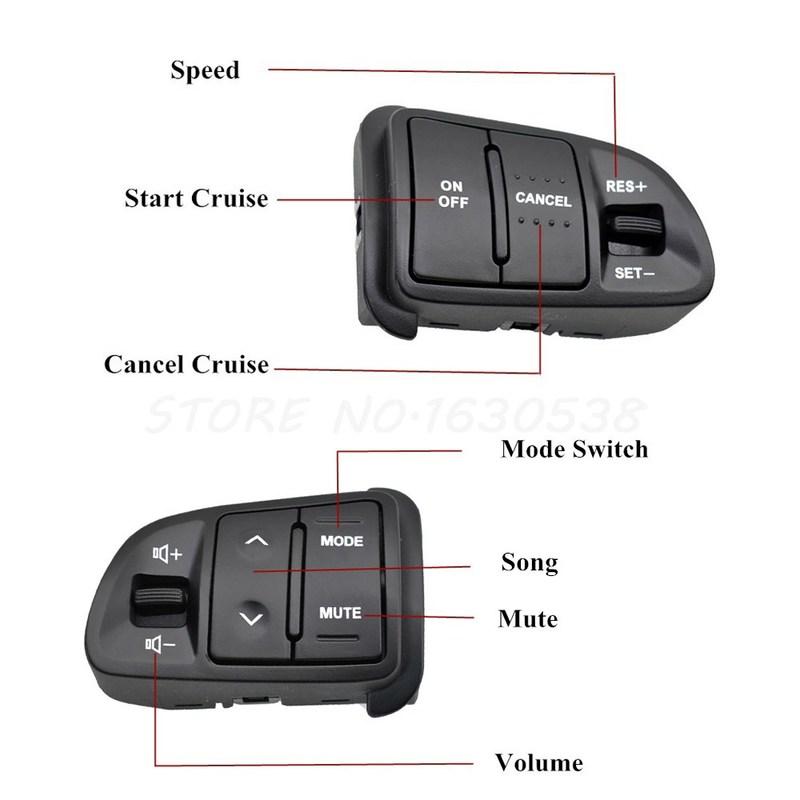 Multi Function Steering Wheel Audio Cruise Control Buttons For Kia Sportage SL Wth Backlight Button Switch & Bluetooth Panel