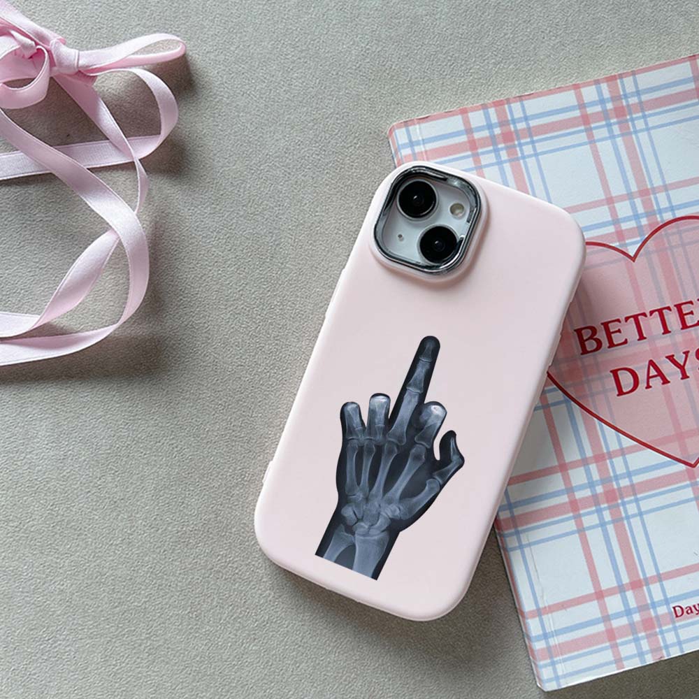 For iPhone 13 14 15 Pro Max Samsung Galaxy A14 A15 A24 Xiaomi 13T Redmi 12C Soft Chubby Phone Case NY4 Cartoon Middle Finger Art TPU Silicone Cover