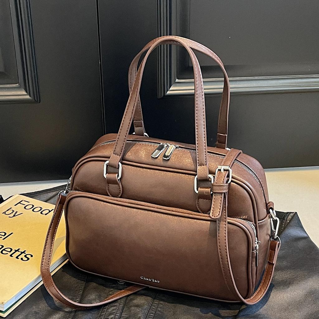 Large-Capacity Bag For Women, Simple Underarm Bag, Foreign-Style Shoulder Bag, Textured Briefcase For Women