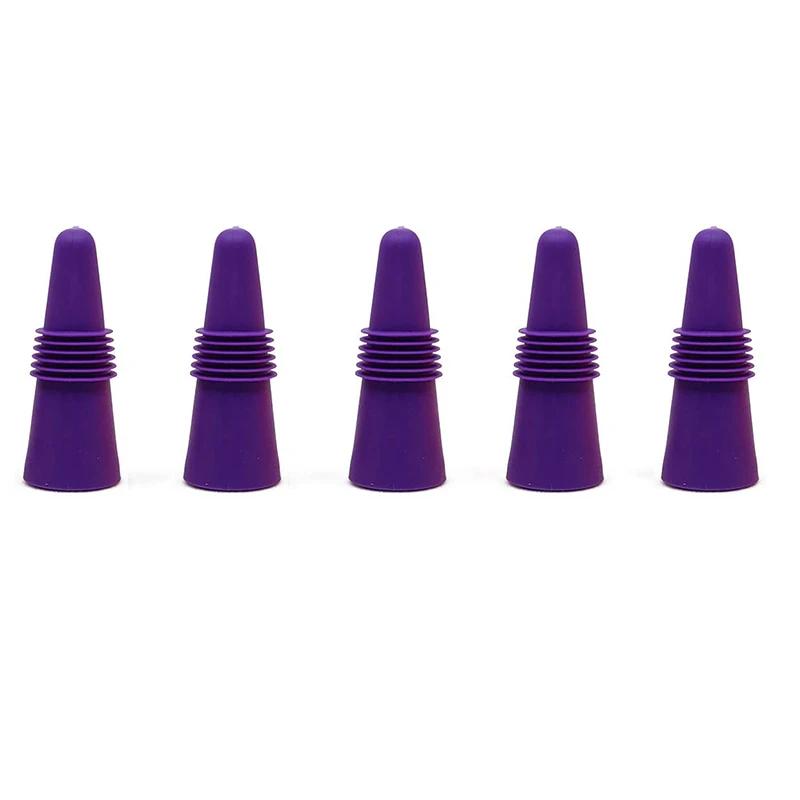 Silicone Wine Bottle Stopper Set Whisky Accessories Leak Proof Beer Champagne Cap Closer Wine Cork Plugs Lids Kitchen Bars Tools