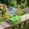 High-Quality Transparent Visible Bird Roof Feeder with Easy-to-Clean Pull-Out Drawer - Acrylic Roof Feeder