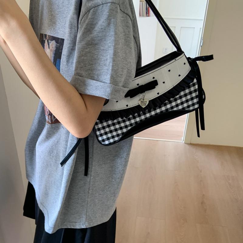 Versatile Sweet Bow Underarm Bag Women's Summer Simple Niche High-end Shoulder Handbag