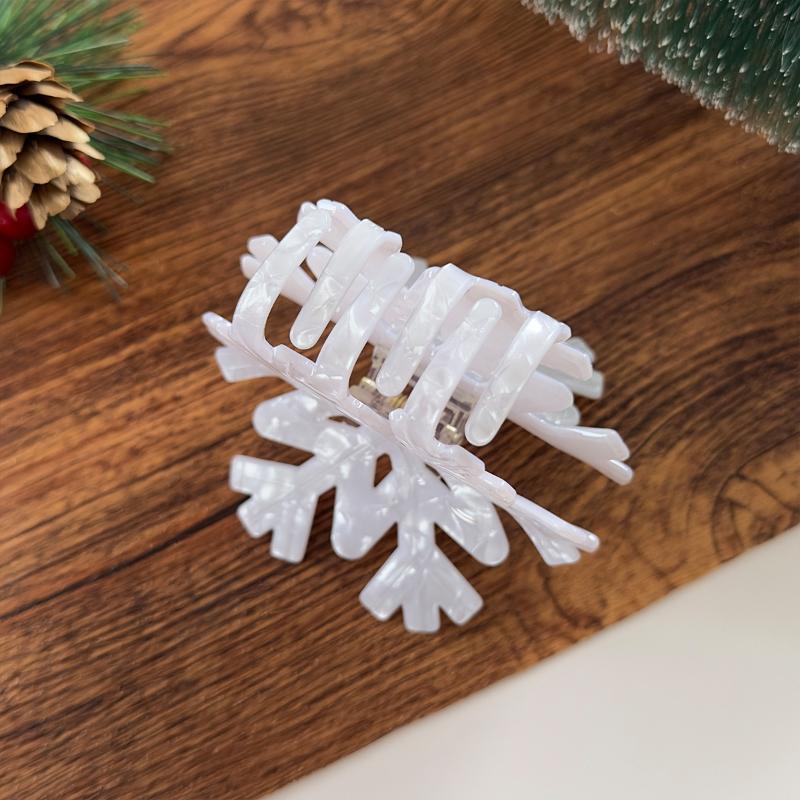 1/3pcs NEW Christmas Snowflake Acrylic Hair Claw Winter Romantic Snowflake Hair Claw Clips For Women Girls Hair Accessories