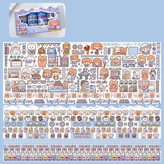 20 Rolls Washi Tapes Removable Gift Wrapping Antifade Cute Various