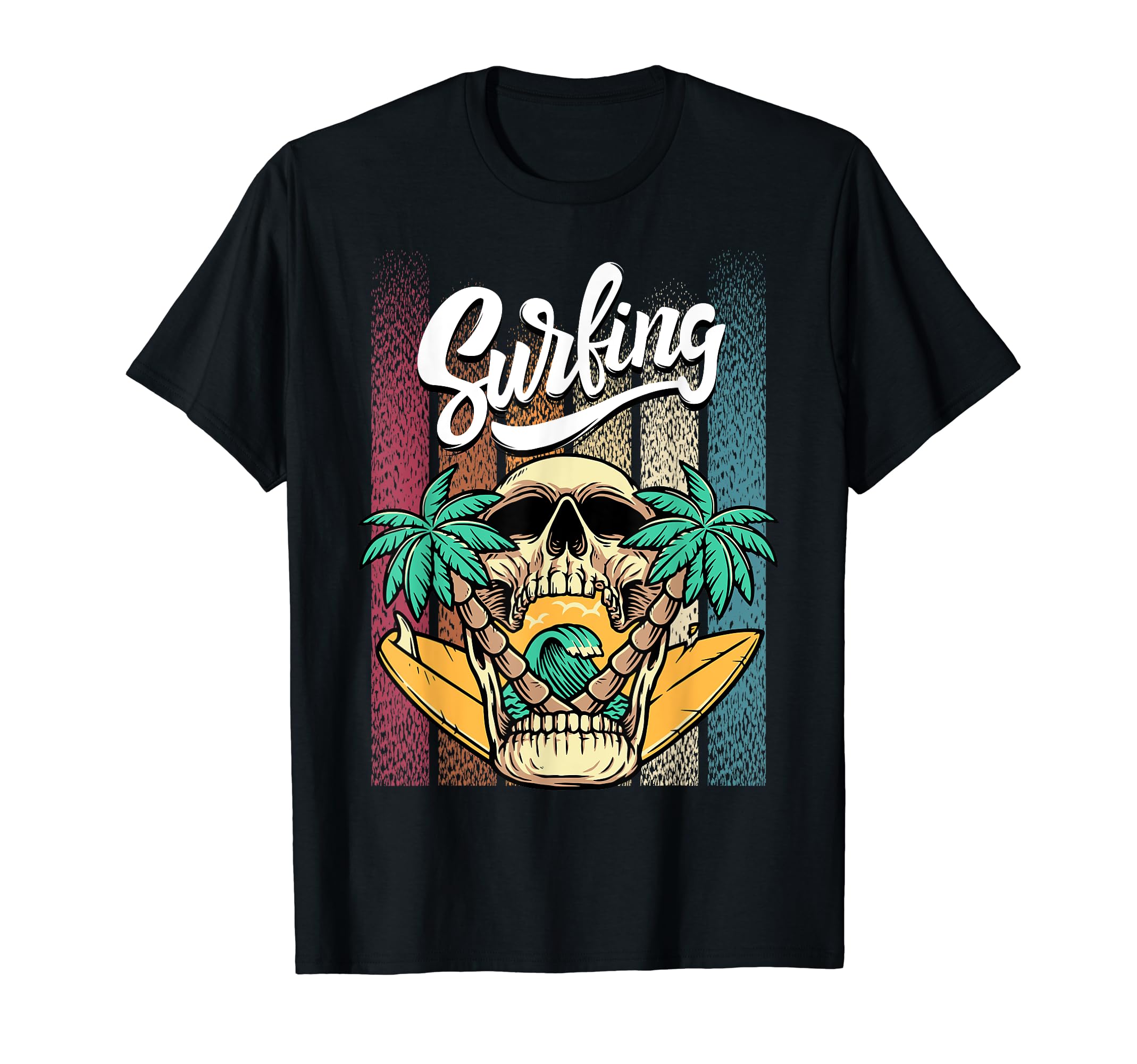

surf surfing surfing table apparel, t-shirts, summer, skull, beach, t-shirt чёрный