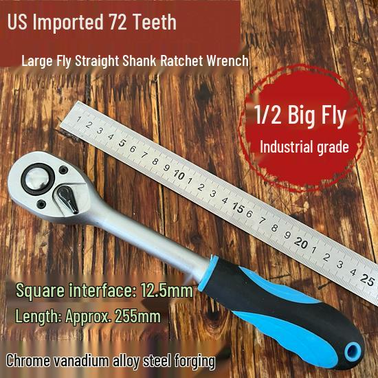 AGE 72-Tooth Ratchet Socket Wrench with Bent Handle - Multifunctional Quick Repair Tool for Various Sizes