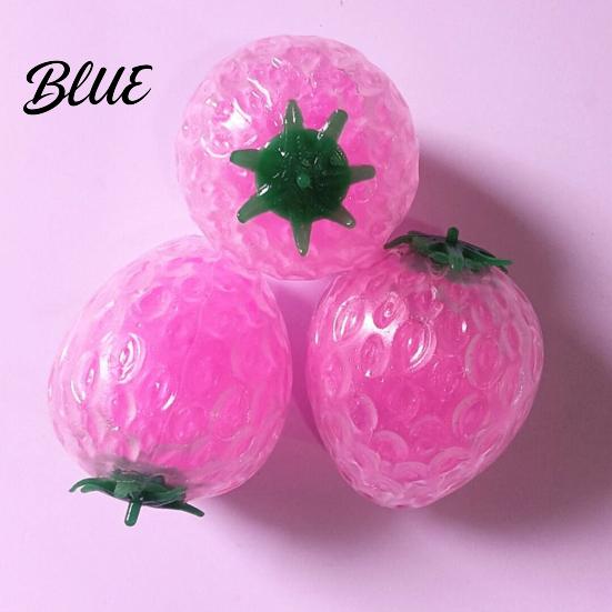 Stress Relief Toy Grape Strawberry Fruit Squeeze Colorful TPR Balls Soft Fidget for Kids Adults Portable Decompression Gadget Anxiety Party Favors