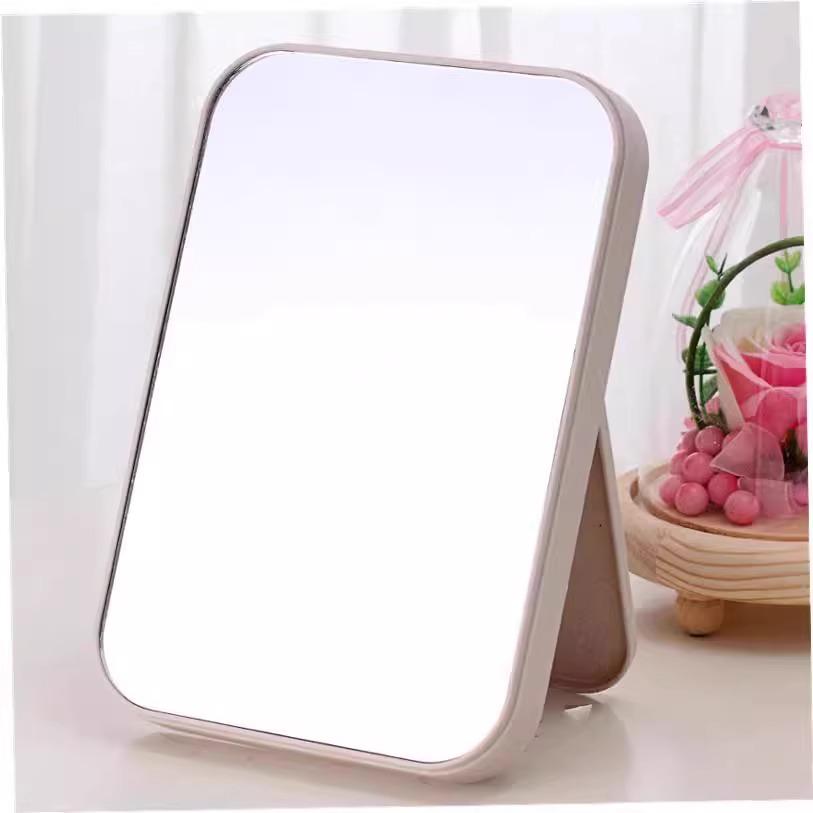 Portable HD Single-Sided Folding Makeup Mirror - Compact Desktop and Pocket Beauty Mirror