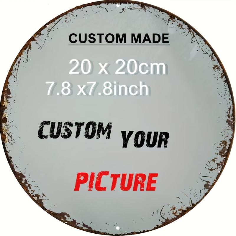 Personalized Custom Metal Tin Sign Custom Photo Text Logo Vintage Retro Wall Plaque Iron Painting for Home Bar Cafe Man Cave Dec