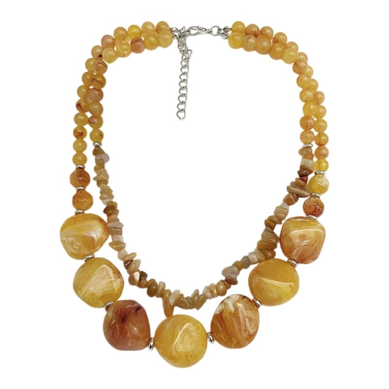Unique Irregular Shape Acrylic Statement Necklace Ideal For Mixed And Matching Outfits