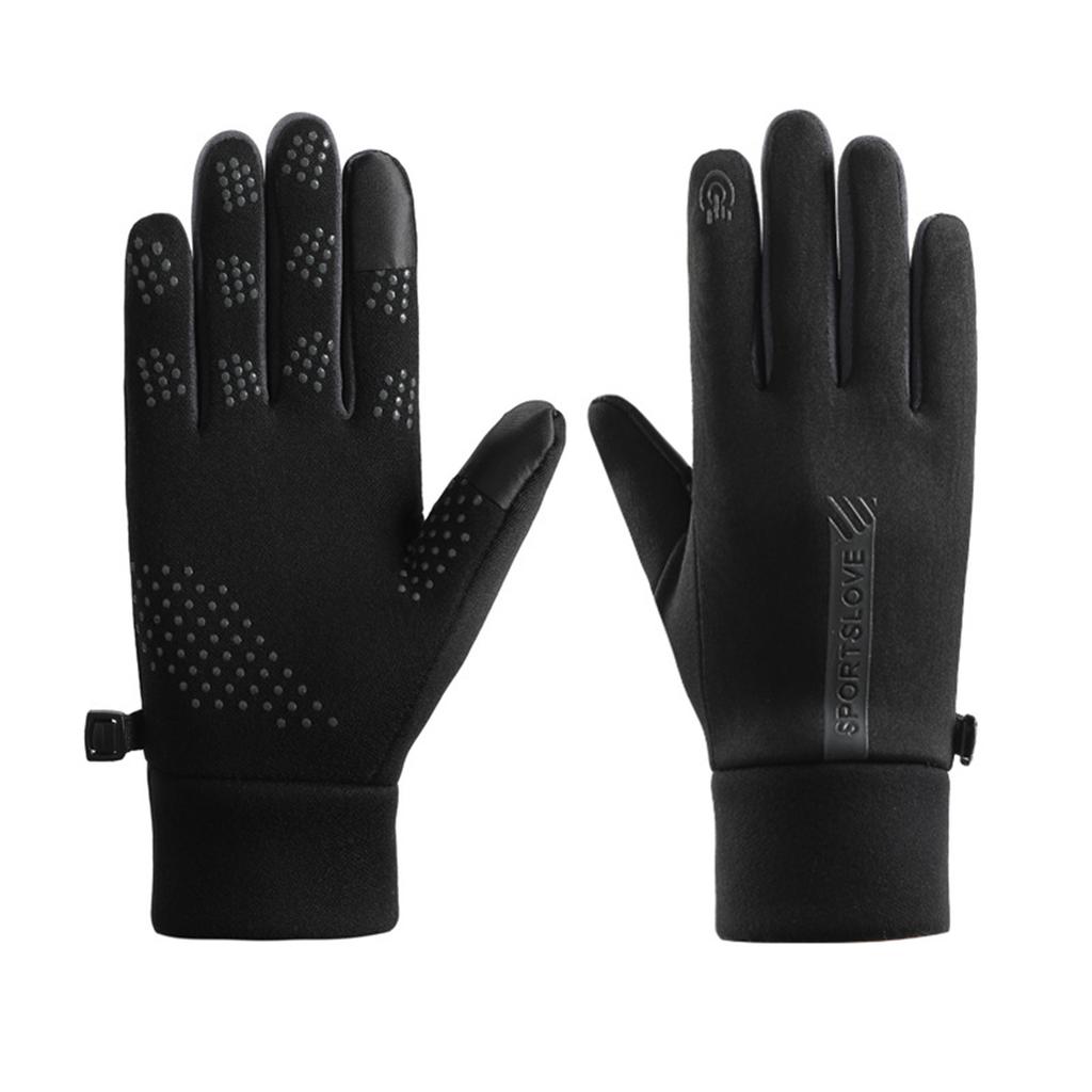 Rękawiczki z ekranem dotykowym dla dorosłych, pełne palce, ciepłe mitenki, klamra zapobiegająca zgubieniu, wodoodporne mitenki dla kobiet, akcesoria rowerowe