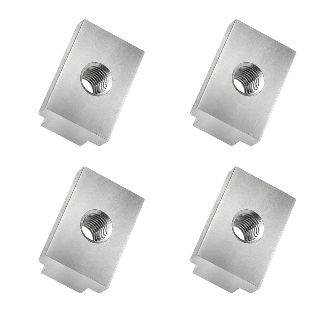 T Slot Nuts Compatible With Toyota Tunda Tacoma Pickup Truck Bed Deck Rails Cleats Rack Rail With Stainless Button Socket Cap Screw 8-Pack Silver