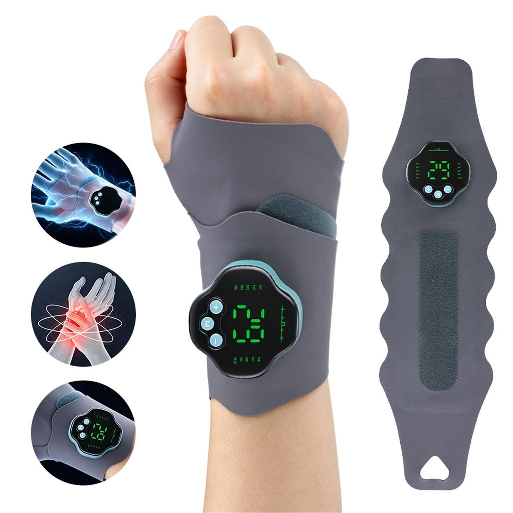 Cordless Wristband for Carpal Tunnel Muscle Fatigue Relief Belt 10 Modes 29 Levels EMS Microcurrent Wrist Guard Hand Massager