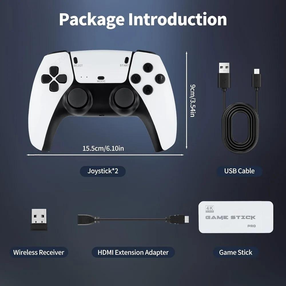M15Pro 4K Wireless Gamepad Double Retro Handheld Game Console 20000+Game Type HD Display 2.4G Dual-Frequency Gamepad Game Gift