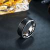 High Quality Stainless Steel Men Rings Western Titanium Steel Black White Ring Fashion Jewelry