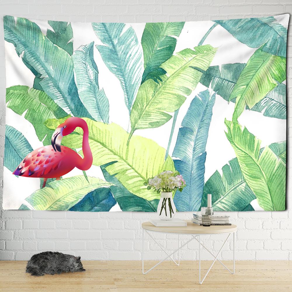 Macara Verde Frunză de Palmier Tapiserie Agățată de Perete Mică Proaspătă Hippie TAPIZ Decor Boem Cameră Pânză de Fundal