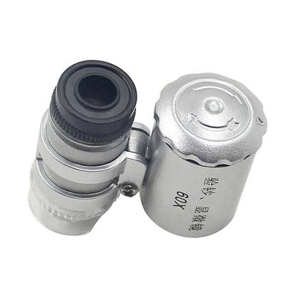 Portable Mini Pocket Handheld Magnifying Glass Jeweler Magnifier 60X Illuminated Microscope