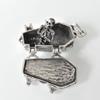 Skull Crucifix Coffin Necklace Unique Gothic Charm With Mysterious Detailing For Edgy Style And Costume Accessories