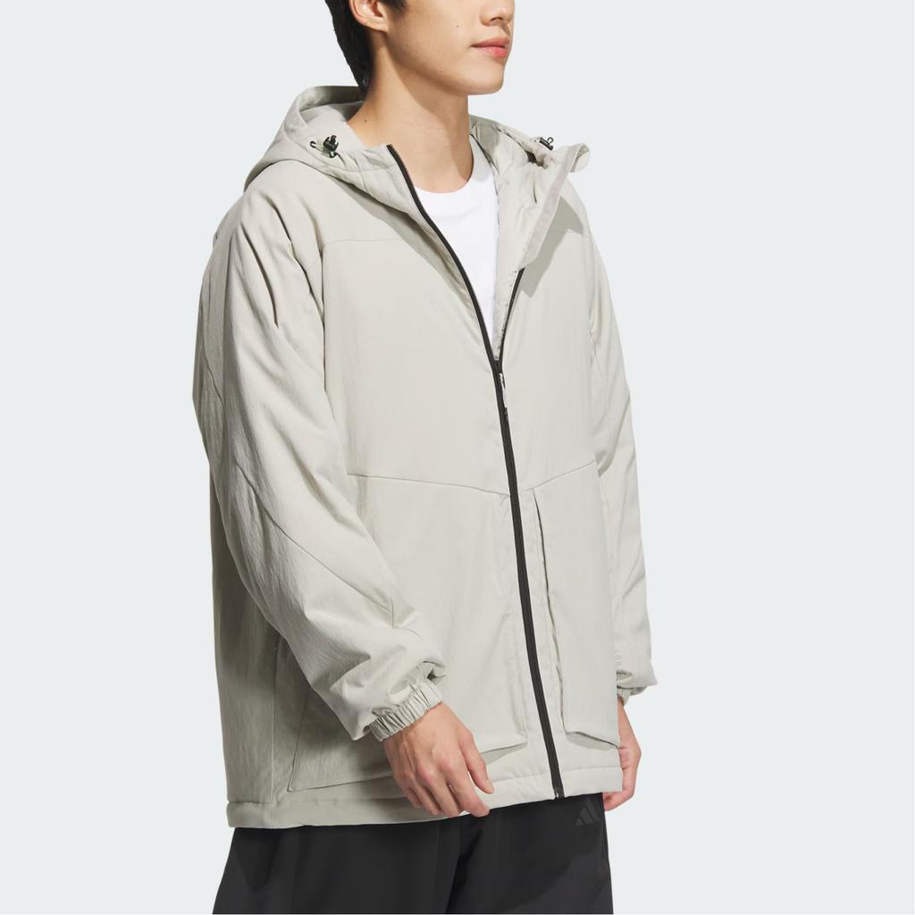 Adidas Puffer Jacket Men's Sesame Light Gray JY4194