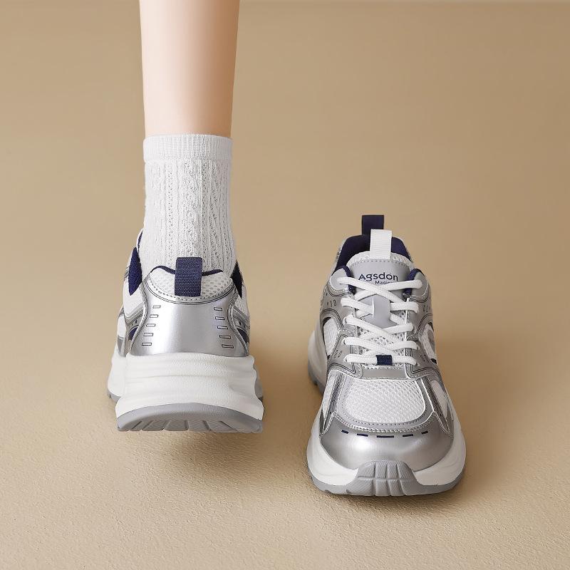 Augustine Daddy Shoes Women's 2025 New Autumn Platform Sneakers Skinny Casual Mountaineering Outdoor Running Shoes