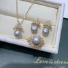 Luxurious Freshwater Pearl Ice & Snow Set: Textured, Niche, Versatile Fashion.