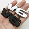 3D Metal Car Styling V6 Engine Logo Front Grille Badge Rear Trunk Emblem Side Fender Sticker Car Body Auto Exterior Accessories