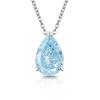 Caibao Ice Flower Cut High Carbon Diamond Pear Shaped Pendant Fashionable, Simple, Light Luxury Water Drop Necklace