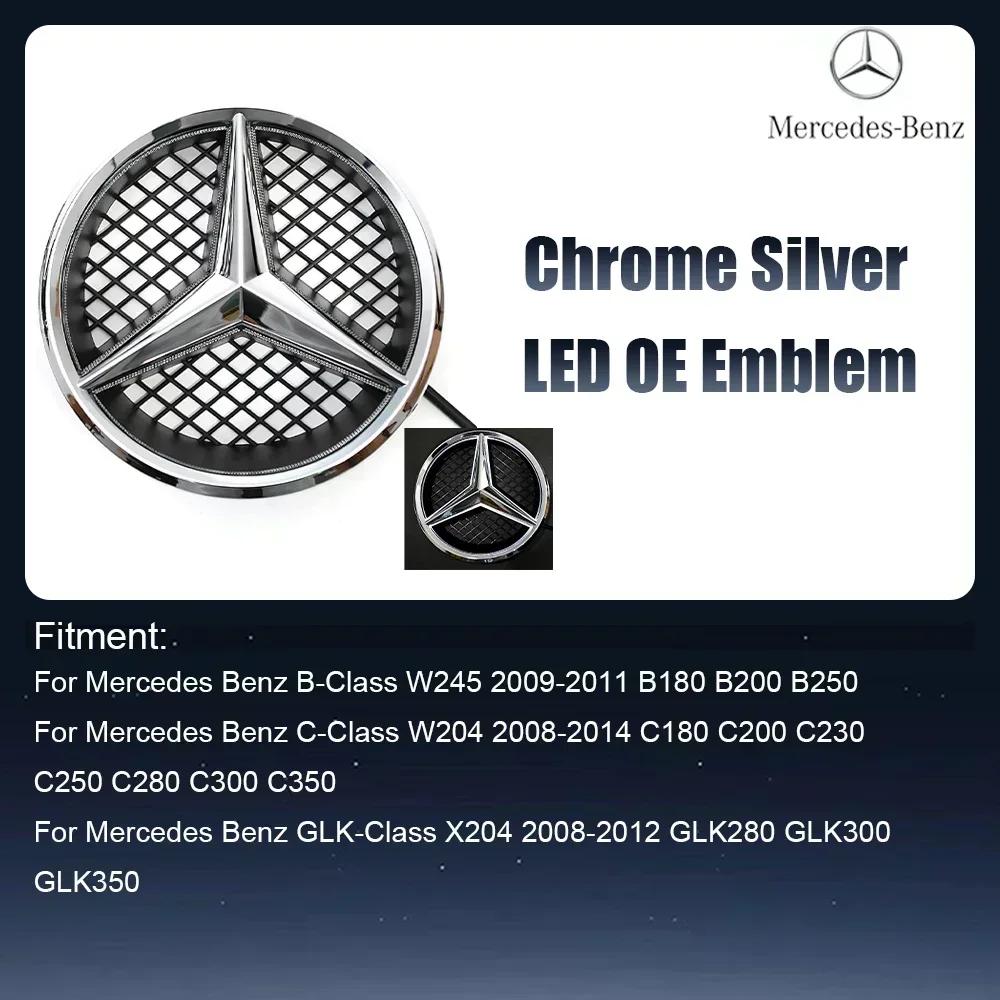 2025 Horké Pro Mercedes Benz Stříbrné A Černé OE LED Podsvícené Logo Hvězda Na Přední Mřížku Auta Pro Mercedes Benz W