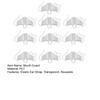 10Pcs Spit Guard Mouth Cover Reusable Transparent Face Guard with Elastic Ear Strap