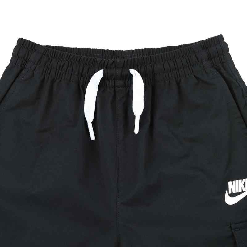 Nike Pants Lace Up Stylish Letter Simple Solid Black Kids pants NY2432055PS-001
