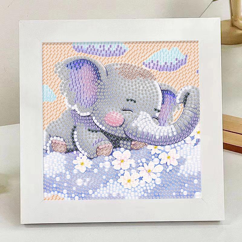 Children S Diamond Stickers Handmade Diy Cartoon Animals Full Of Diamonds 4 Pieces DX5461