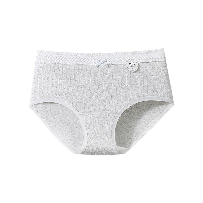 Ladies Spring and Summer Fresh Print Skin Friendly Breathable 10A Antibacterial Extended Crotch Triangle Briefs