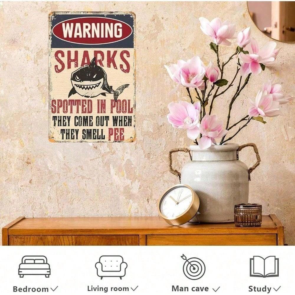 Raubhai Warnung Metallblechschild, Humorvolle Wanddeko für Garage Bar