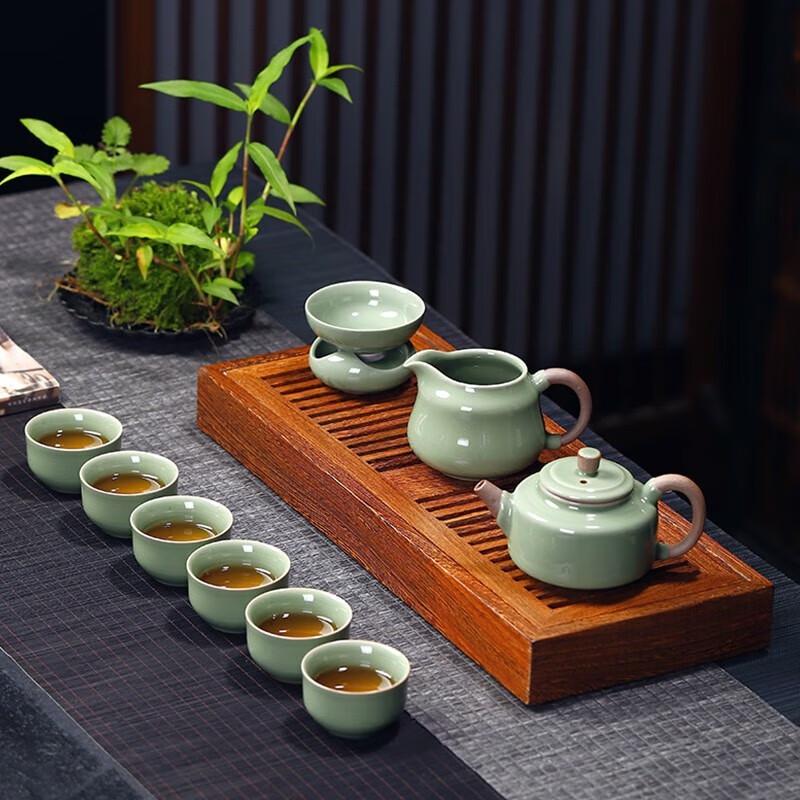 Bafangli Longquan Imperial Kiln 10-Piece Ceramic Tea Set