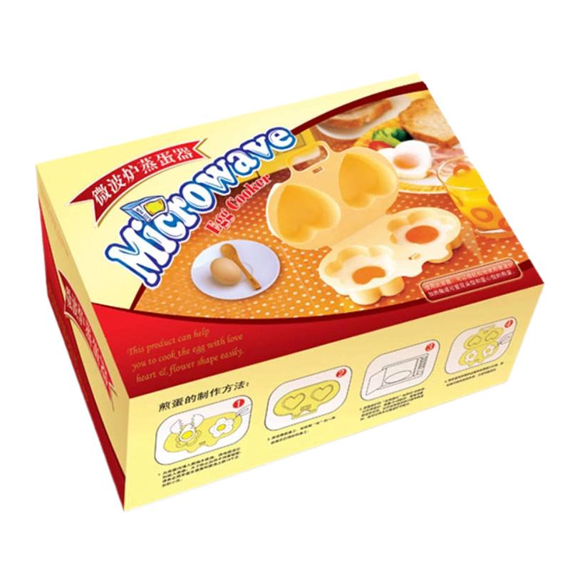 Mikrovlnný napařovač vajec (Květina + Srdce) Napařovací forma na vejce Forma na vařená vejce Mini Snídaně