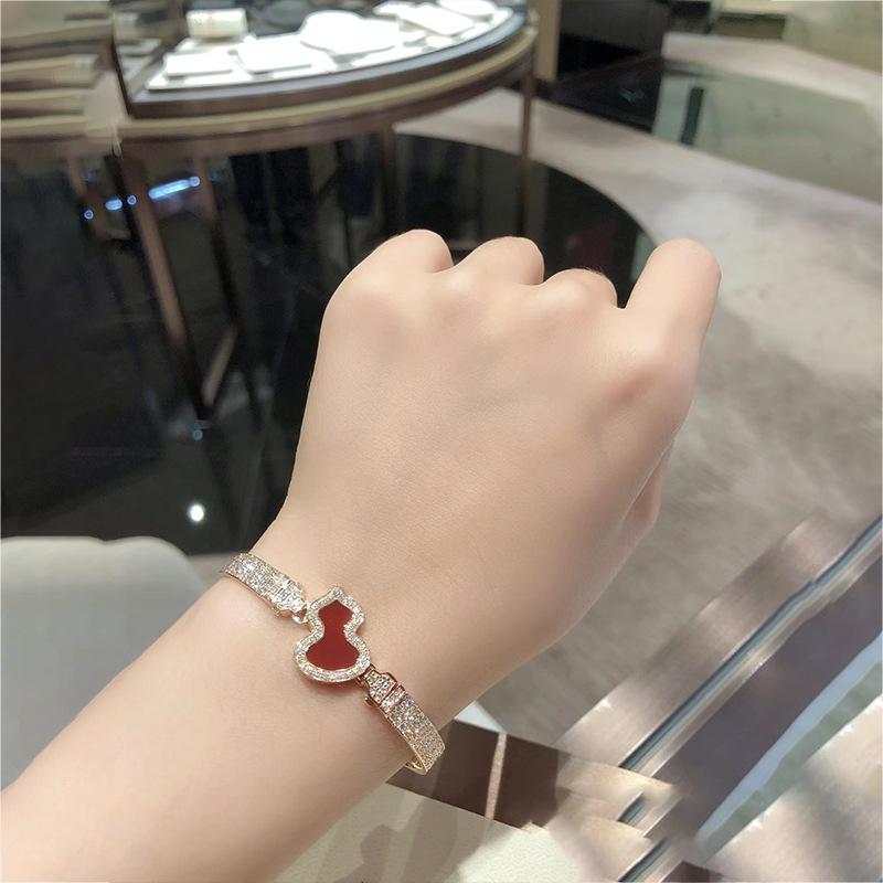 Браслет-тыква женский с покрытием из розового золота 18 карат, нишевый браслет Xiaohongshu Qijia с халцедоном V gold