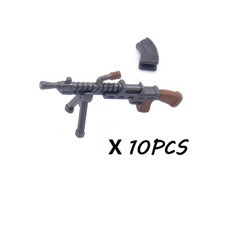 WW2 Military Soldiers Sprue Weapons Minifigure Equipment Army Building Blocks Bricks Toy