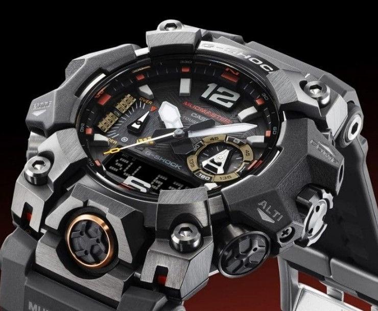 Casio G-Shock Mudmaster Tough Solar Compass Høydemåler Termometer Carbon Core Guard BlueTooth GWG-B1000EC-1A