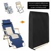 New Black Folding Reclining Chair Cover Rattan Sun Lounger Cover Waterproof