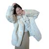 Woll-Baumwoll-Steppjacke Damen Winterbekleidung Neues Designgefühl Kunstpelz Verdickt Warm Nischentemperament Baumwollkleidung