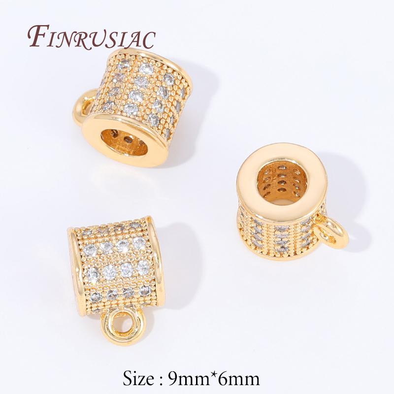 2 Pcs 18K Gold Plated Bails For Pendants,Bale Pendant Holder For Jewelry Accessories,Bead Separator,Jewelry Bail,Necklace Bails