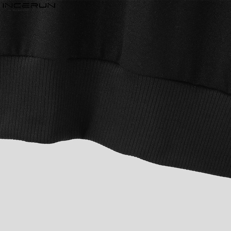 INCERUN Bărbați Rever Gât în V Față Încrucișată Nasturi Mânecă Lungă Tricotat Casual Larg Pulovere Cardigane