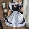 YUEEI Maid Cat Open Halloween Lolita Short Set Costume, Design, Chest, Lace, Cosplay, Costume, Dress, Sleeves, Cute, Party, Event, Costume, Headband,