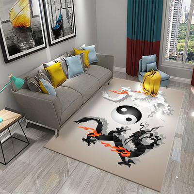 Moderner Tai Chi Bagua Teppich für Wohnzimmer Kinderzimmer Spielzimmer Heimdeko Bodenmatte E-Sports Stuhl Teppiche Badezimmer Rutschfeste Teppiche